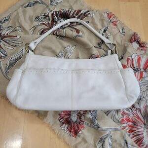 Hobo International White Leather Baguette East West Shoulder Bag and Cejon Scarf